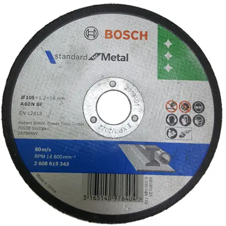 Bosch Đá cắt 105x1.2x16mm (sắt) - Standard for Metal 2608603412