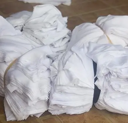 Vải lau màu trắng khổ A3 A4